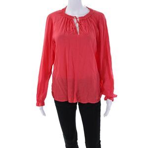 Velvet by Graham & Spencer Women's Long Sleeves Round Neck Blouse Carol Size S
